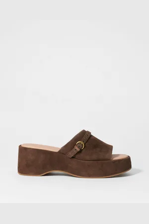 H&M Mules in pelle scamosciata con plateau