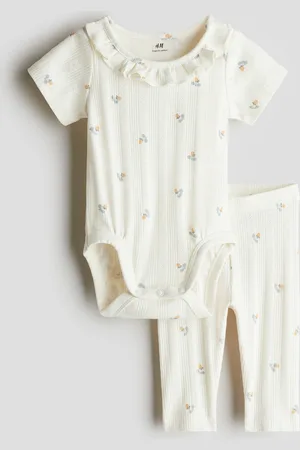 H&M Set 2 pezzi in cotone traforato
