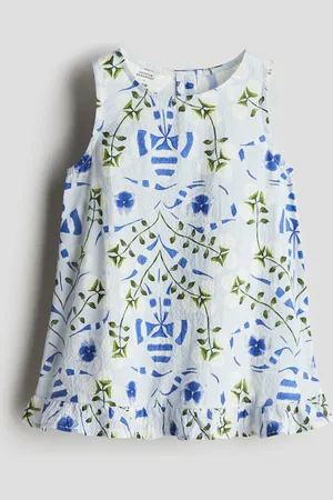 H&M Abito in seersucker stampato