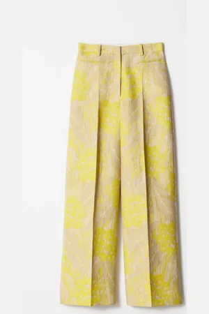 H&M Pantaloni jacquard con pieghe pressate