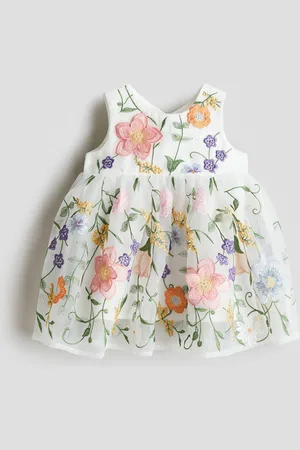 H&M Abito in organza ricamata