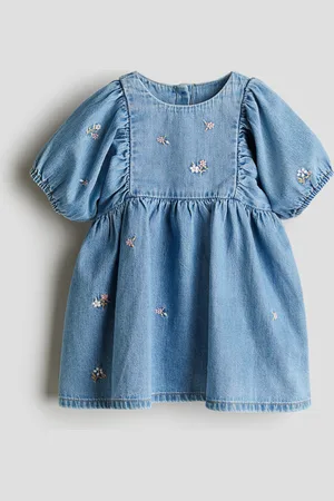 H&M Abito in denim con ricami