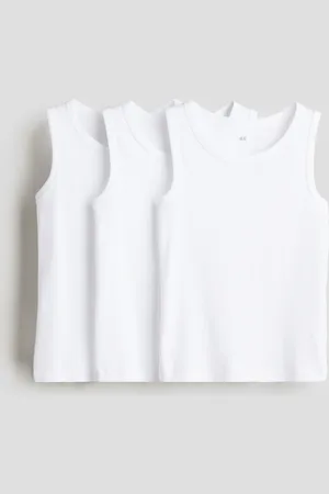 H&M Canotte in cotone 3 pezzi