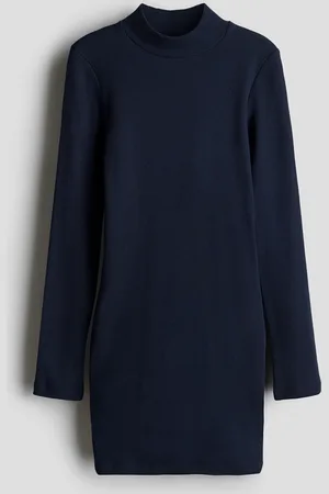 H&M Abito a coste con collo a lupetto