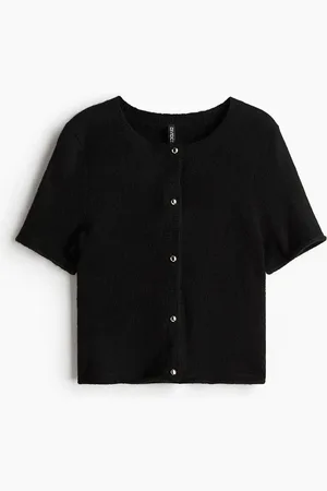 H&M Cardigan a maniche corte in maglia fine