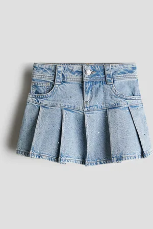 H&M Gonna in denim a pieghe