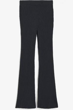 H&M Pantaloni svasati in maglia a coste