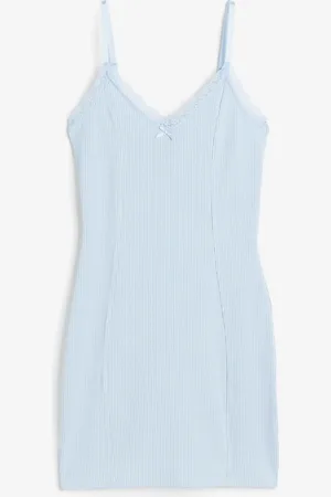 H&M Abito a sottoveste con bordo in pizzo