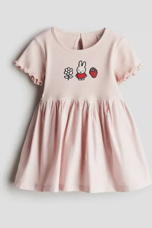 H&M Abito in cotone con ricamo