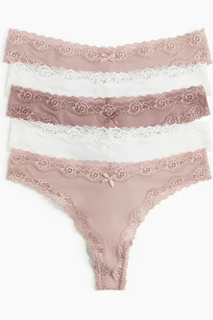H&M Brazilian in microfibra e pizzo 5 pezzi