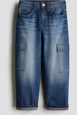 H&M Loose Fit Cargo Jeans con fodera in jersey
