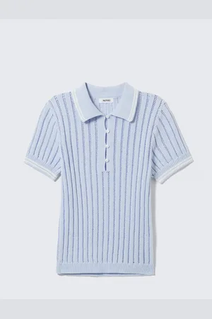 H&M Polo in cotone a maniche corte lavorata a maglia