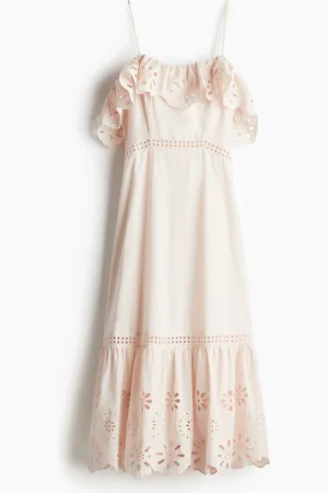 H&M Abito in cotone con sangallo