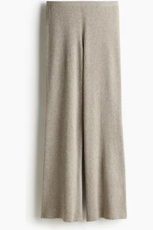 H&M Pantaloni in maglia a coste