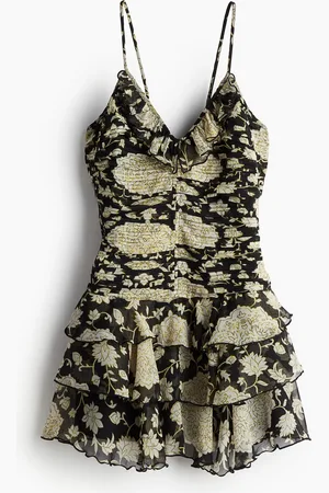 H&M Abito in chiffon con gonna a balze
