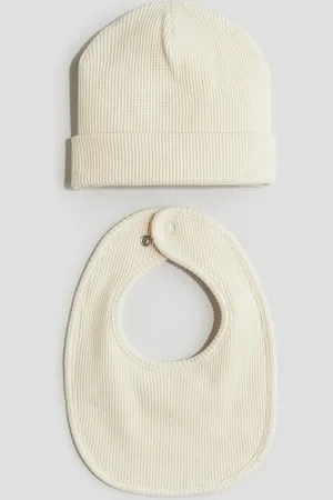 H&M Set 2 pezzi berretto e bavaglino a nido d