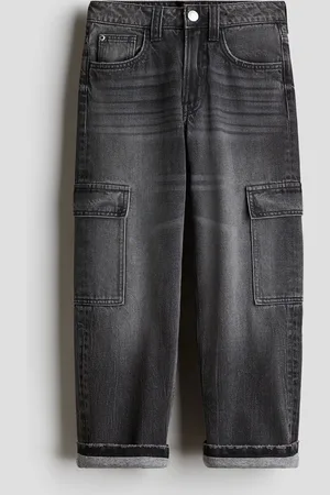H&M Loose Fit Cargo Jeans con fodera in jersey