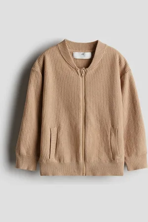 H&M Cardigan in maglia a costine con cerniera