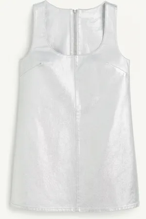 H&M Abito in denim metallizzato scintillante