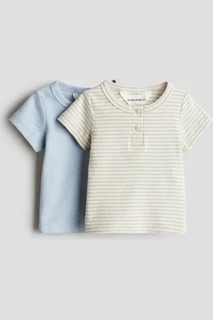 H&M T-shirt a serafino in cotone 2 pezzi