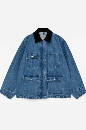 H&M Cord-Collar Denim Jacket