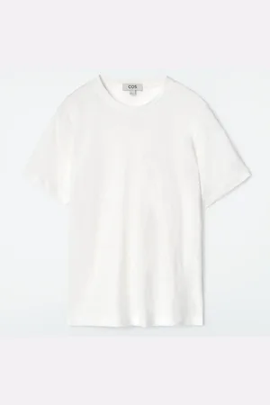 H&M T-SHIRT GIROCOLLO IN LINO