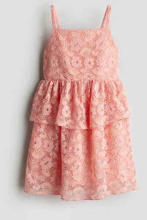 H&M Abito in pizzo con bordo a volant