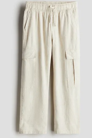 H&M Joggers cargo in misto lino