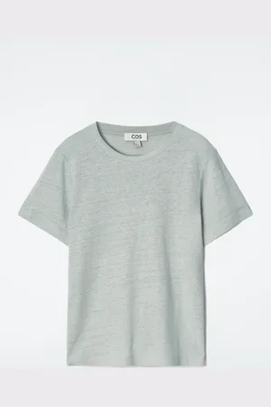 H&M T-SHIRT GIROCOLLO IN LINO
