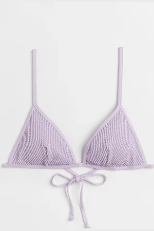 H&M Top bikini triangolo a costine