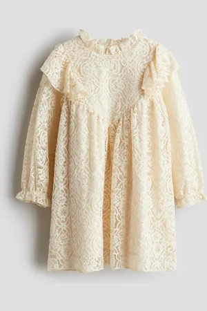 H&M Abito in pizzo con bordi a volant