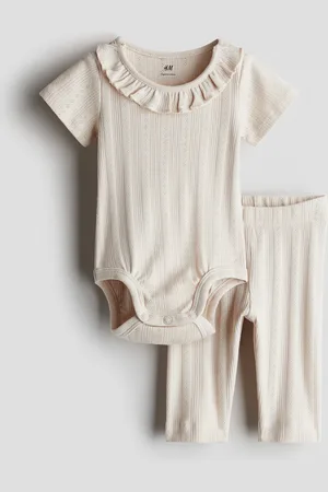 H&M Set 2 pezzi in cotone traforato