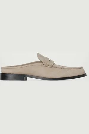 H&M MOCASSINI MULES PENNY IN PELLE SCAMOSCIATA