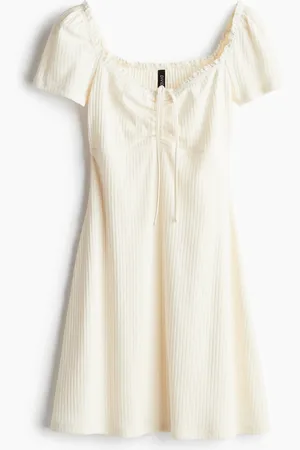 H&M Abito con gonna svasata e bordo in pizzo