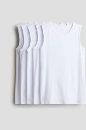 H&M Canotte in cotone 5 pezzi