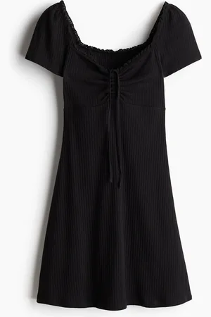 H&M Abito con gonna svasata e bordo in pizzo