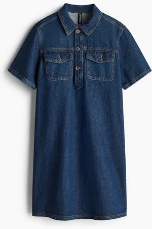 H&M Abito in denim a maniche corte