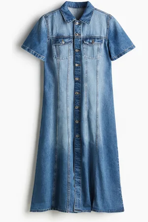 H&M Abito svasato in denim Feather Soft