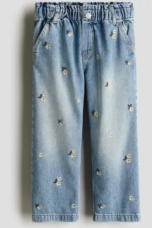 H&M Patterned Wide Leg Jeans