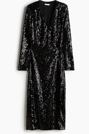H&M Abito incrociato con paillettes