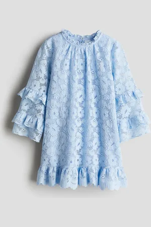 H&M Abito in pizzo con bordi a volant