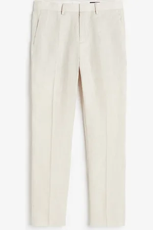 H&M Pantaloni da completo in lino Slim Fit