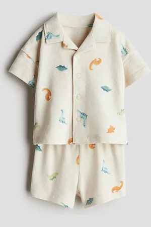 H&M Set 2 pezzi con camicia bowling e shorts in spugna