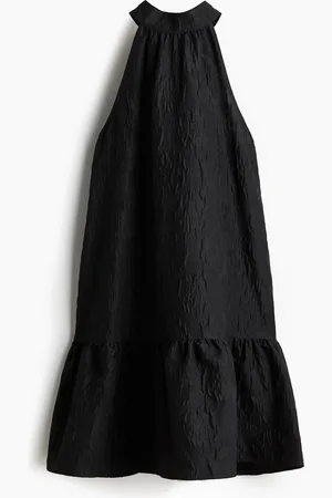 H&M Abito in tessuto jacquard con fiocco dietro