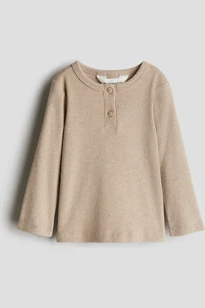 H&M Maglia a serafino in cotone
