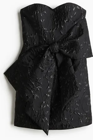 H&M Jacquard-weave bow-front dress