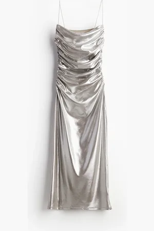 H&M Abito in jersey metallizzato