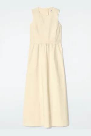 H&M ABITO MIDI IN COTONE CON CUT-OUT SULLA SCHIENA