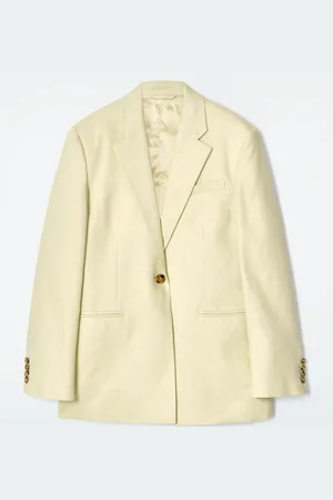 H&M BLAZER LUNGO IN MISTO LINO DAL TAGLIO REGOLARE