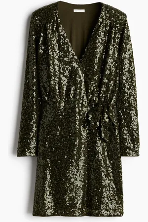 H&M Abito incrociato con paillettes